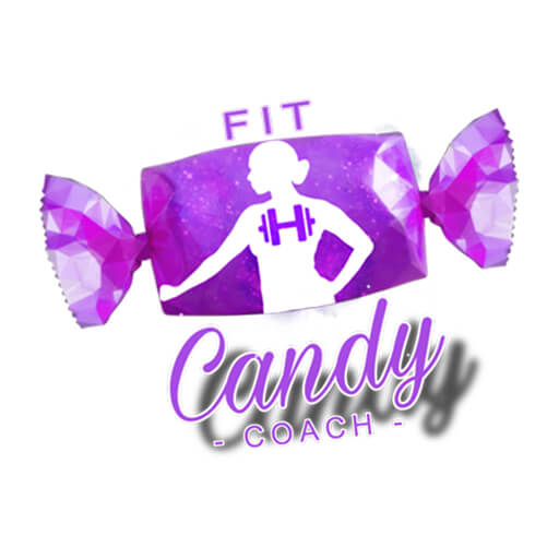CandyFit calorie tracker app with colorful candy-themed interface showing nutrition dashboard and meal planning tools